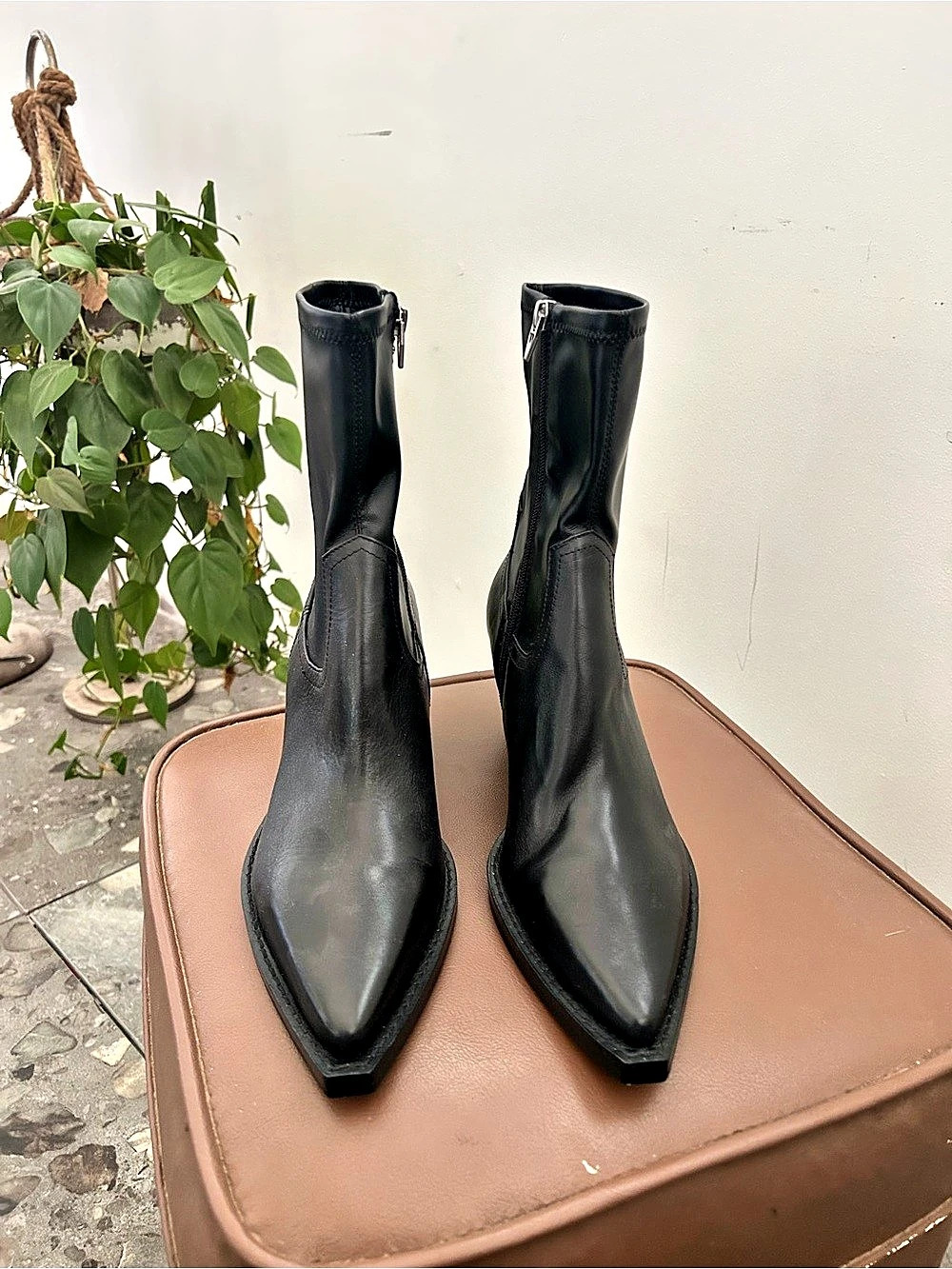 Dolce Vita Rutger Boots Black Leather Mid-Calf Boots